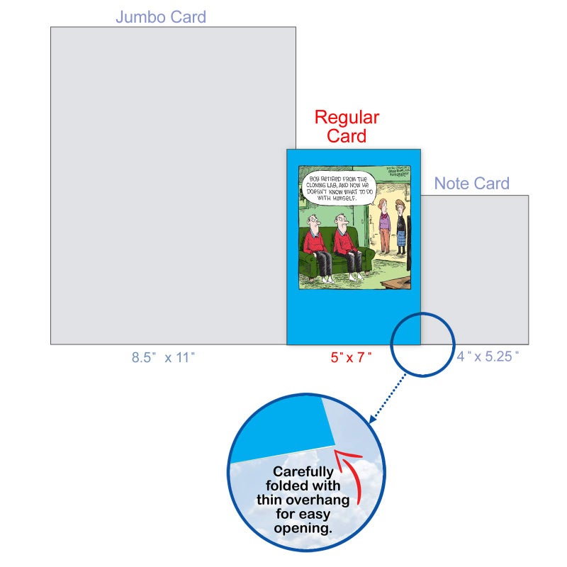 NobleWorks Humorous Retirement Greeting Card From Us with 5 x 7 Inch Envelope (1 Card) Co-Worker, Good Luck Cloning Lab C6362RTG-US - Image 4